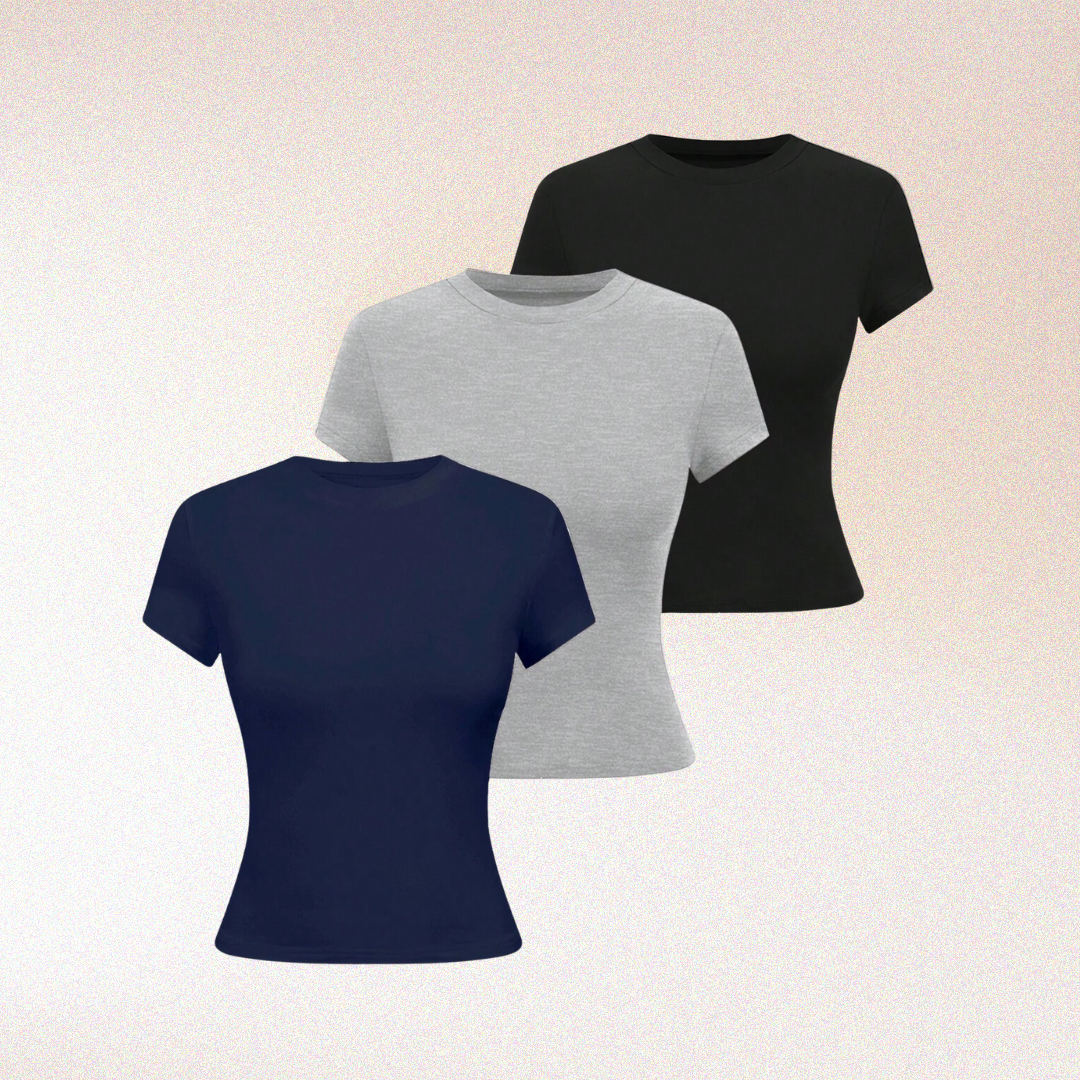 Sophie Round Neck Short Sleeve Basic Top