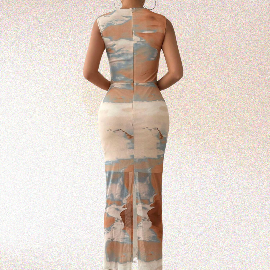 Harper Tie-Dye Long Elegant Dress