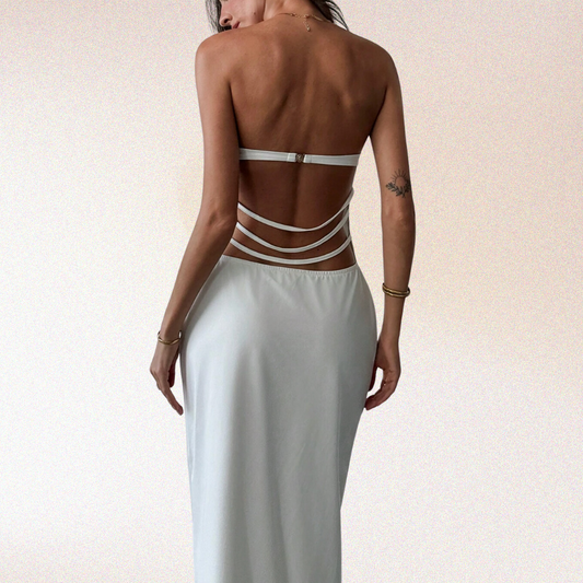 Luna White Strapless Dress