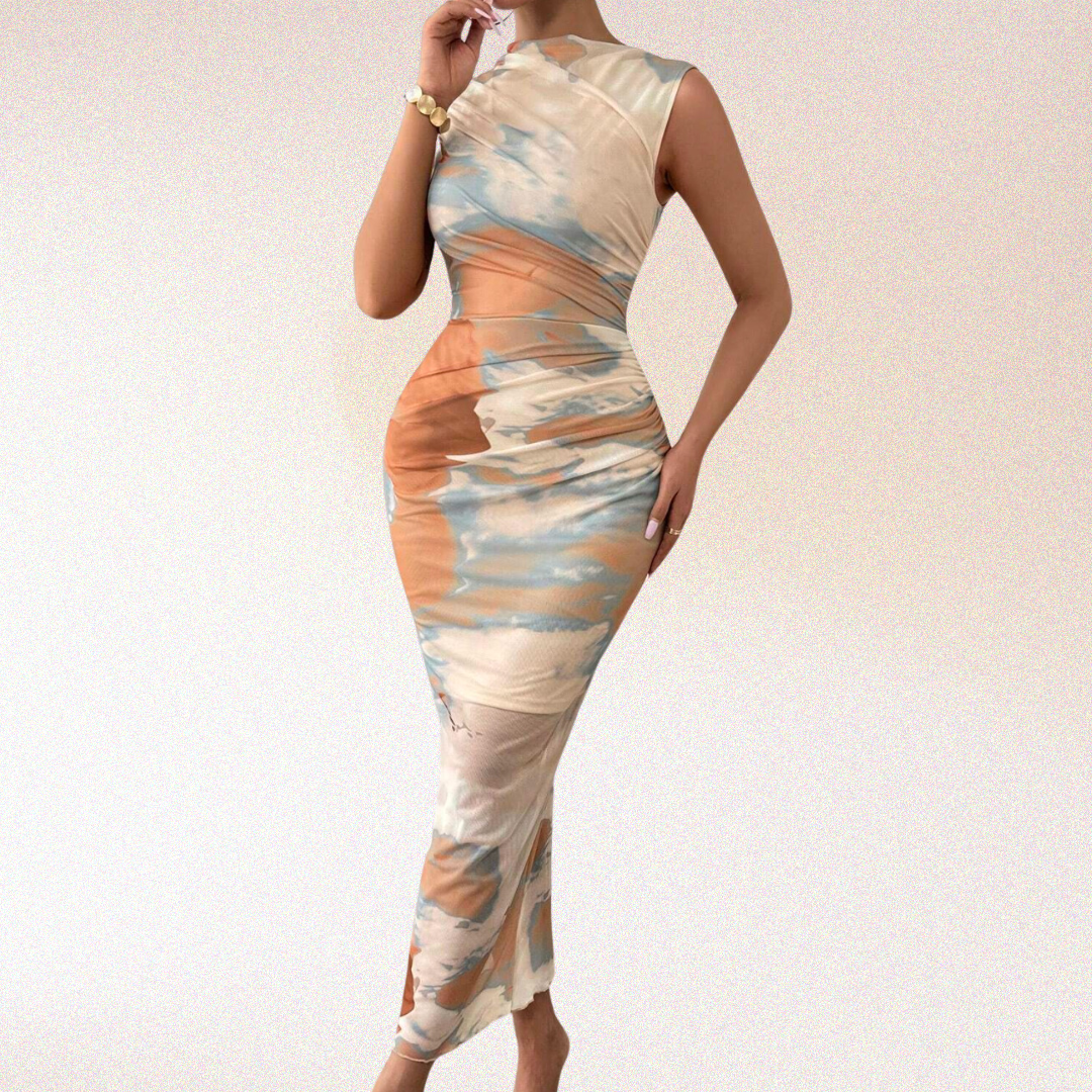 Harper Tie-Dye Long Elegant Dress