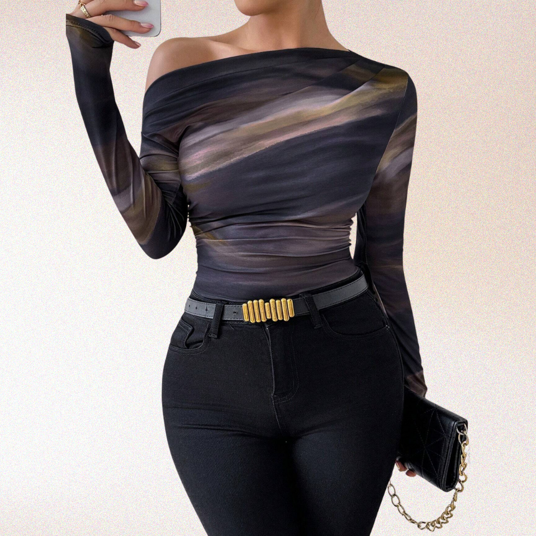 Emma Marble Asymmetric Top