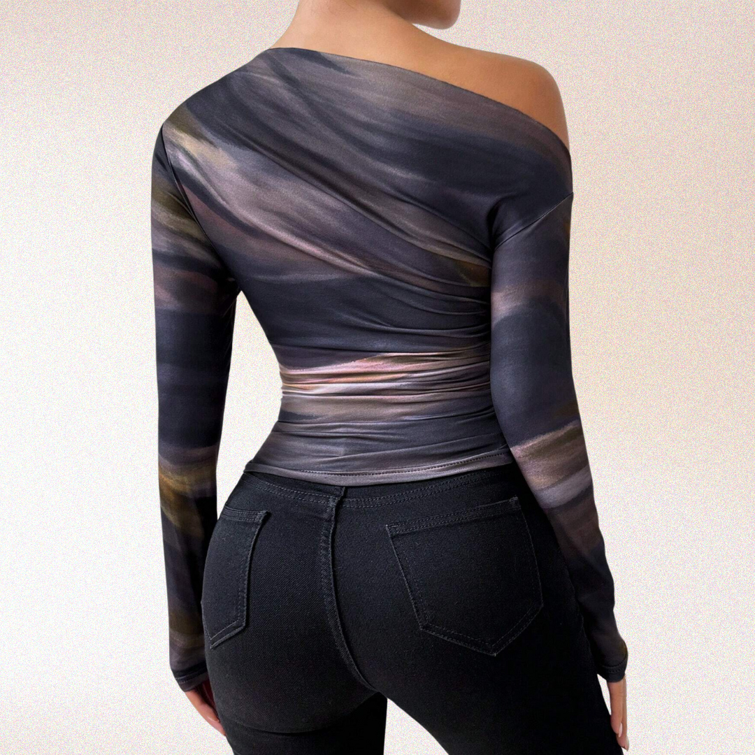 Emma Marble Asymmetric Top